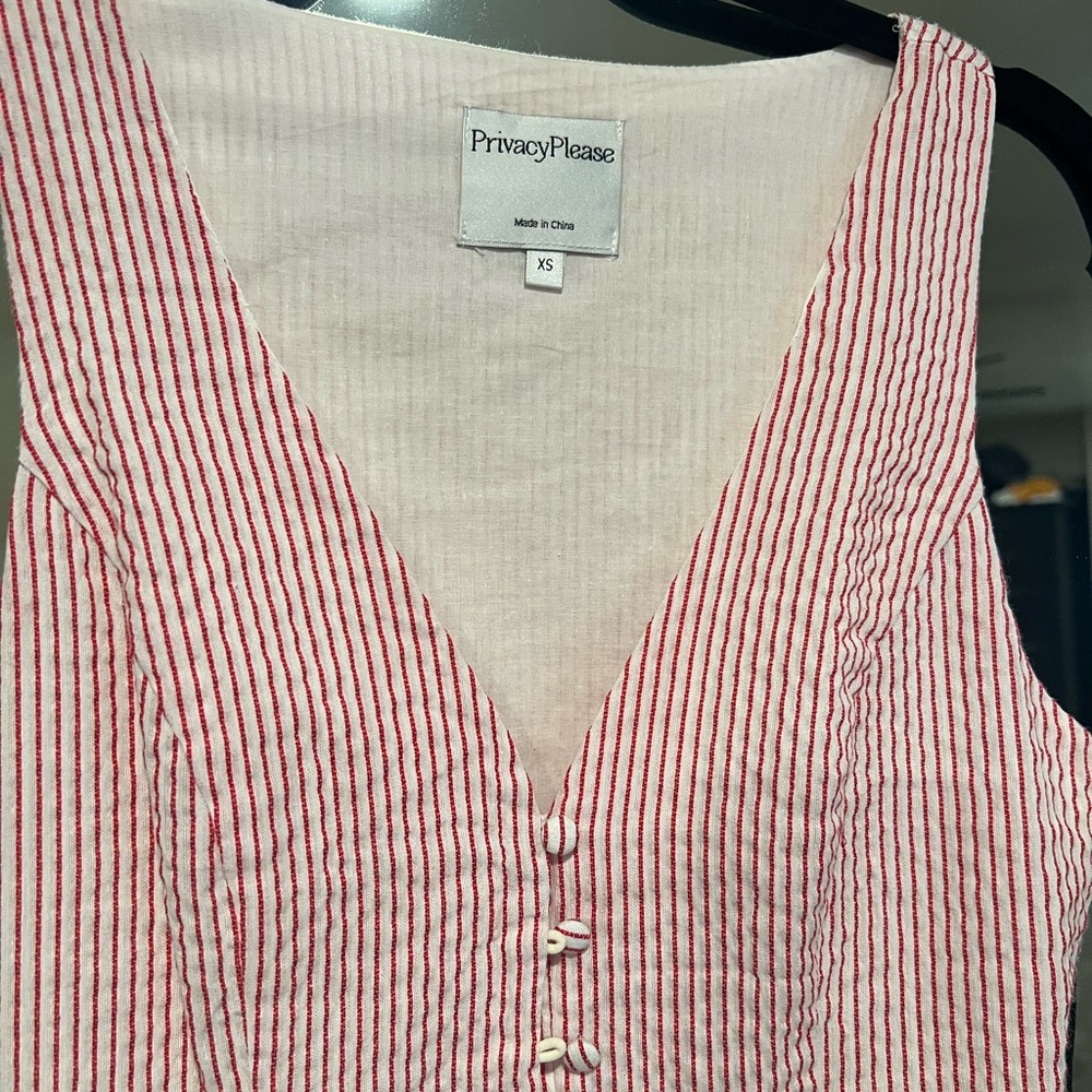Striped Pink Button-Down Dress - Picture 2 of 4